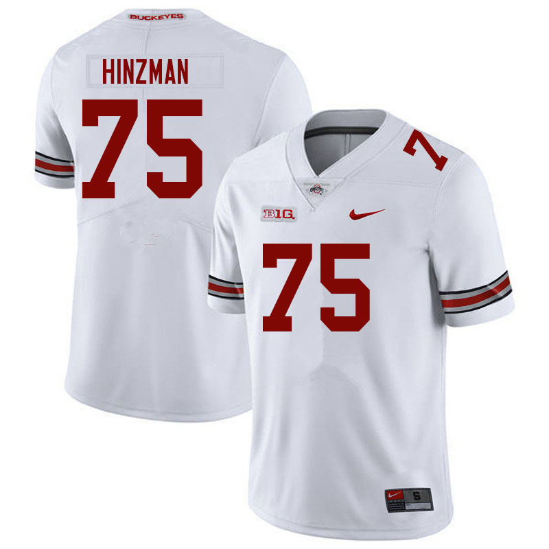 Ohio State Buckeyes #75 Carson Hinzman College Football Jerseys Sale-White